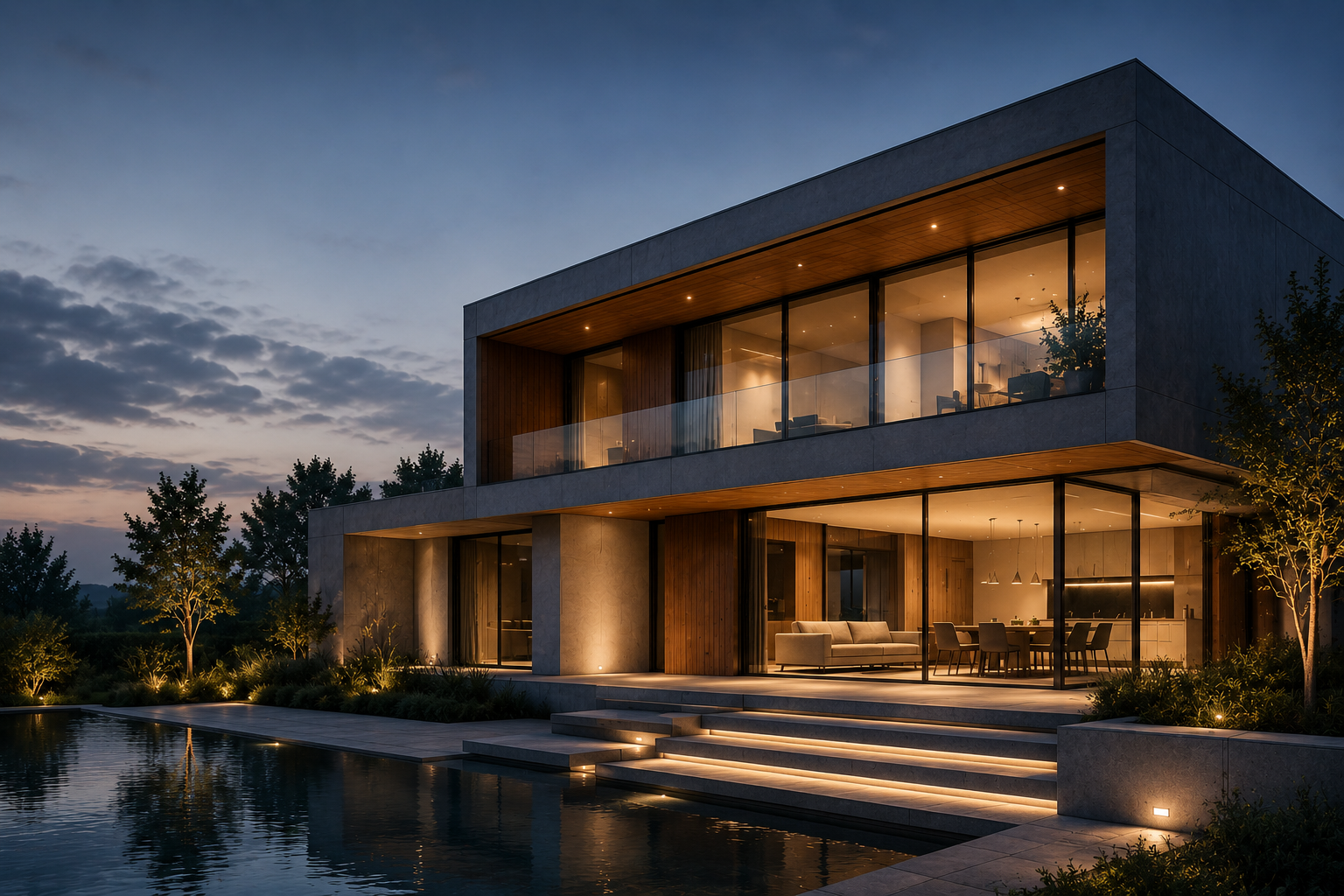 Elegant villa exterior